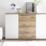 Kommode Becasa Sideboard Wohnzimmer Schlafzimmer Flur Wildeiche Weiß with regard to Sideboard Für Schlafzimmer