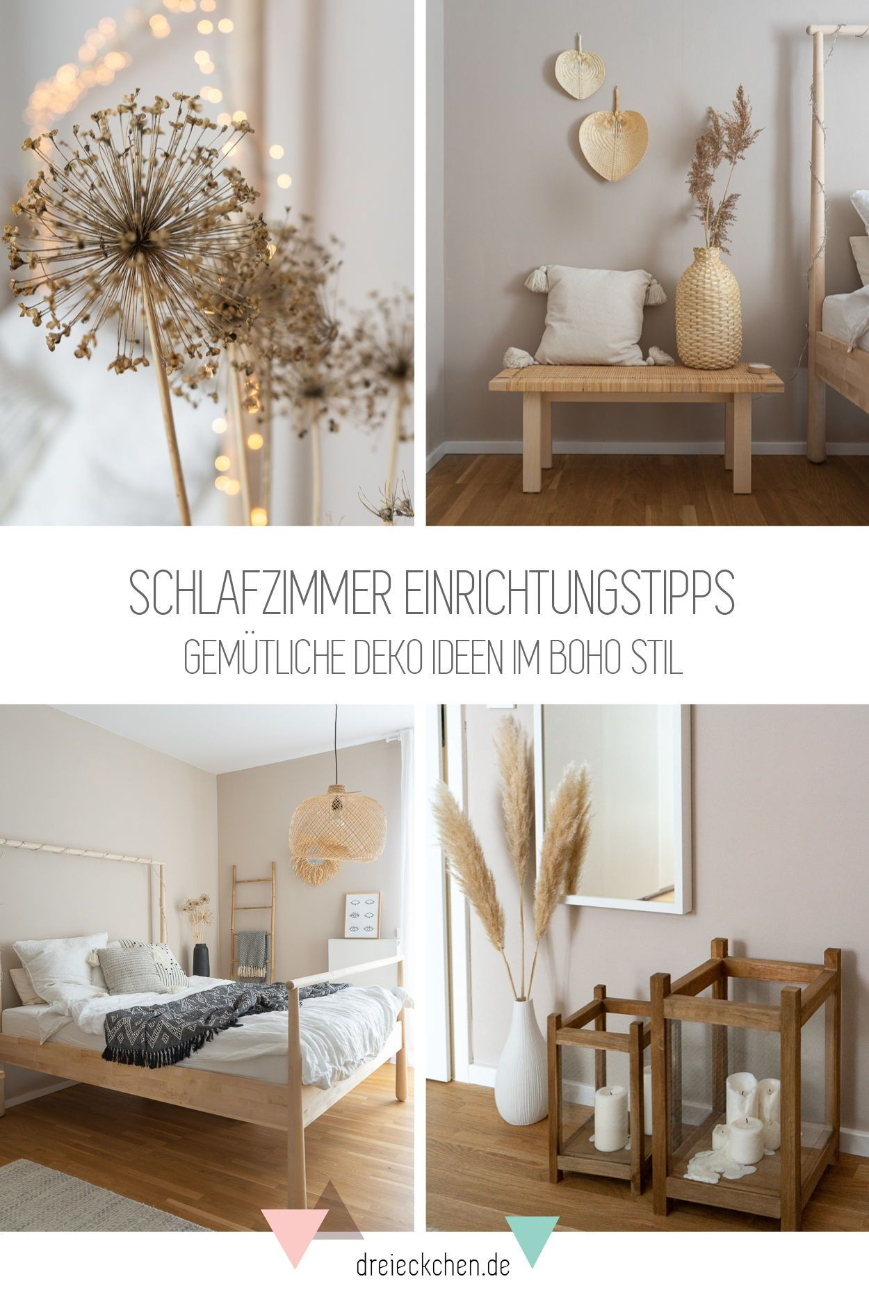 Schlafzimmer Einrichtungstipps - Gemütliche Deko Ideen Im Boho intended for Schlafzimmer Deko Wand