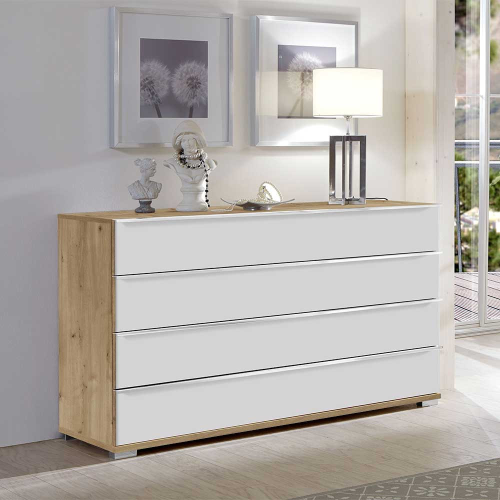 Schlafzimmer Kommode Mit Vier Schubladen - Nuetran regarding Sideboard Weiß Schlafzimmer