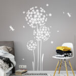 Wandtattoo Blumen Pusteblume Höhe Bis 150Cm Wandsticker Aufkleber With Regard To Wandtattoo Schlafzimmer Blumen