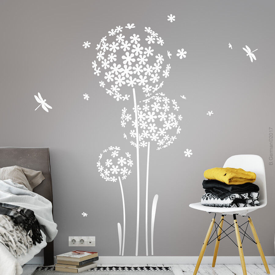 Wandtattoo Blumen Pusteblume Höhe Bis 150Cm Wandsticker Aufkleber with regard to Wandtattoo Schlafzimmer Blumen