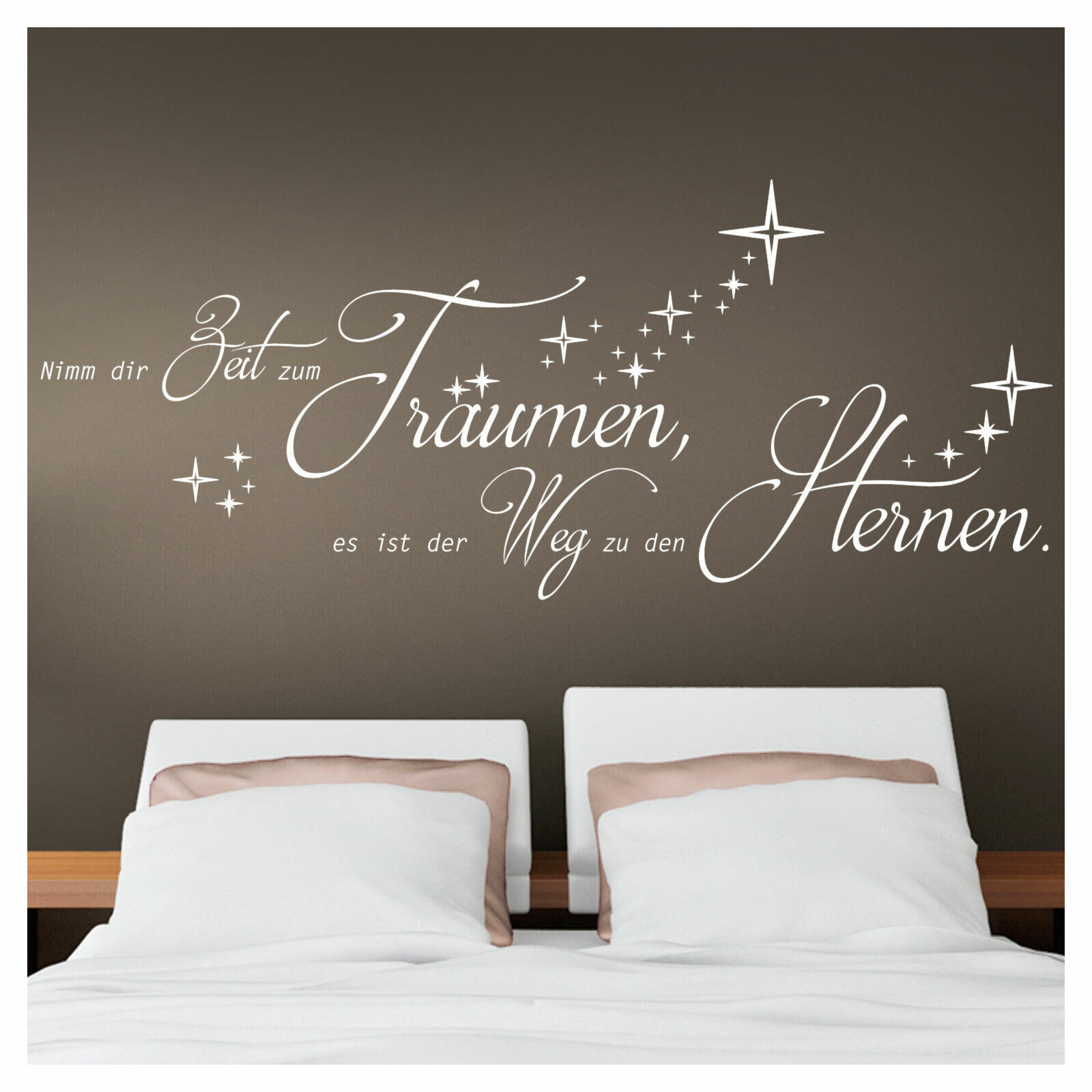 Wandtattoo Wandsticker Wandaufkleber Schlafzimmer Spruch Zitat Zeit Traum  W1373 inside Schlafzimmer Wandtattoo