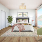 3D Rendern Glam Schlafzimmer Online Interior Design Blush With Regard To Window Color Vorlagen Schlafzimmer