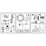 Rayher Spielwaren Fenster Malvorlagen Winter & Weihnachten, 3 Vorlagen + 1  Kreidemarker Window Color Basteln & Kreativitätsspielzeug Spielzeugknaller For Window Color Vorlagen Schlafzimmer