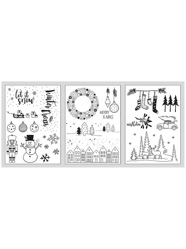 Rayher Spielwaren Fenster Malvorlagen Winter &amp; Weihnachten, 3 Vorlagen + 1  Kreidemarker Window Color Basteln &amp; Kreativitätsspielzeug Spielzeugknaller for Window Color Vorlagen Schlafzimmer