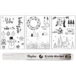 Rayher Spielwaren Fenster Malvorlagen Winter & Weihnachten, 3 Vorlagen + 1  Kreidemarker Window Color Basteln & Kreativitätsspielzeug Spielzeugknaller Pertaining To Window Color Vorlagen Schlafzimmer