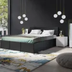 Schlafzimmer Komplett Set 5 Tlg Labri Schwarz  Weiss Hochglanz Inside Schlafzimmer Schwarz Weiß