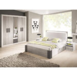 Schlafzimmer-Set Aus Bett, Kleiderschrank, Nachttisch Helios Iv for Schlafzimmer Schrank Bett